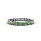 1 - Allie 2.50 mm Princess Cut Green Garnet and Lab Grown Diamond Eternity Band 