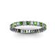 2 - Allie 2.50 mm Princess Cut Green Garnet and Lab Grown Diamond Eternity Band 