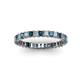 2 - Allie 2.50 mm Princess Cut Blue Diamond and White Lab Grown Diamond Eternity Band 