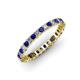 3 - Allie 2.50 mm Princess Cut Blue Sapphire and Lab Grown Diamond Eternity Band 