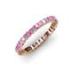 3 - Allie 2.50 mm Princess Cut Pink Sapphire and Lab Grown Diamond Eternity Band 