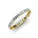 3 - Allie 2.50 mm Princess Cut Aquamarine and Lab Grown Diamond Eternity Band 