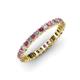 3 - Allie 2.50 mm Princess Cut Rhodolite Garnet and Lab Grown Diamond Eternity Band 