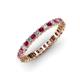 3 - Allie 2.50 mm Princess Cut Ruby and Lab Grown Diamond Eternity Band 