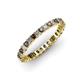 3 - Allie 2.50 mm Princess Cut Smoky Quartz and Lab Grown Diamond Eternity Band 