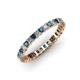 3 - Allie 2.50 mm Princess Cut Blue Diamond and White Lab Grown Diamond Eternity Band 