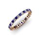 3 - Allie 2.50 mm Princess Cut Blue Sapphire and Lab Grown Diamond Eternity Band 