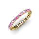3 - Allie 2.50 mm Princess Cut Pink Sapphire and Lab Grown Diamond Eternity Band 