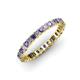 3 - Allie 2.50 mm Princess Cut Iolite and Lab Grown Diamond Eternity Band 