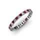 3 - Allie 2.50 mm Princess Cut Red Garnet and Lab Grown Diamond Eternity Band 