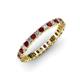 3 - Allie 2.50 mm Princess Cut Red Garnet and Lab Grown Diamond Eternity Band 