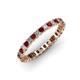 3 - Allie 2.50 mm Princess Cut Red Garnet and Lab Grown Diamond Eternity Band 