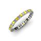 3 - Allie 2.50 mm Princess Cut Yellow Sapphire and Lab Grown Diamond Eternity Band 