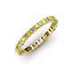 3 - Allie 2.50 mm Princess Cut Yellow Sapphire and Lab Grown Diamond Eternity Band 