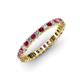 3 - Allie 2.50 mm Princess Cut Ruby and Lab Grown Diamond Eternity Band 