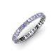 3 - Allie 2.50 mm Princess Cut Tanzanite and Lab Grown Diamond Eternity Band 