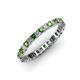 3 - Allie 2.50 mm Princess Cut Green Garnet and Lab Grown Diamond Eternity Band 