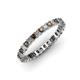 3 - Allie 2.50 mm Princess Cut Smoky Quartz and Lab Grown Diamond Eternity Band 