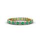 1 - Allie 2.50 mm Princess Cut Emerald and Lab Grown Diamond Eternity Band 