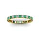 2 - Allie 2.50 mm Princess Cut Emerald and Lab Grown Diamond Eternity Band 