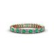 1 - Allie 2.50 mm Princess Cut Emerald and Lab Grown Diamond Eternity Band 