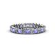 1 - Allie 3.00 mm Princess Cut Tanzanite and Lab Grown Diamond Eternity Band 