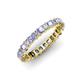 3 - Allie 3.00 mm Princess Cut Tanzanite and Lab Grown Diamond Eternity Band 