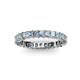 2 - Allie 3.00 mm Princess Cut Aquamarine and Lab Grown Diamond Eternity Band 