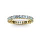 2 - Allie 3.00 mm Princess Cut Aquamarine and Lab Grown Diamond Eternity Band 