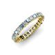 3 - Allie 3.00 mm Princess Cut Aquamarine and Lab Grown Diamond Eternity Band 