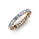 3 - Allie 3.00 mm Princess Cut Aquamarine and Lab Grown Diamond Eternity Band 