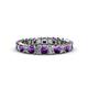 1 - Allie 3.00 mm Princess Cut Amethyst and Lab Grown Diamond Eternity Band 