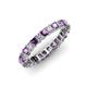 3 - Allie 3.00 mm Princess Cut Amethyst and Lab Grown Diamond Eternity Band 