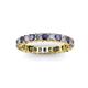 2 - Allie 3.00 mm Princess Cut Iolite and Lab Grown Diamond Eternity Band 