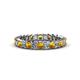 1 - Allie 3.00 mm Princess Cut Citrine and Lab Grown Diamond Eternity Band 