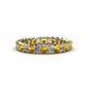 1 - Allie 3.00 mm Princess Cut Citrine and Lab Grown Diamond Eternity Band 