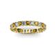 2 - Allie 3.00 mm Princess Cut Citrine and Lab Grown Diamond Eternity Band 