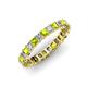 3 - Allie 3.00 mm Princess Cut Peridot and Lab Grown Diamond Eternity Band 