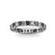 2 - Allie 3.00 mm Princess Cut Black Diamond and White Lab Grown Diamond Eternity Band 