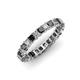 3 - Allie 3.00 mm Princess Cut Black Diamond and White Lab Grown Diamond Eternity Band 