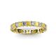 2 - Allie 3.00 mm Princess Cut Yellow Sapphire and Lab Grown Diamond Eternity Band 