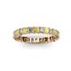 2 - Allie 3.00 mm Princess Cut Yellow Sapphire and Lab Grown Diamond Eternity Band 