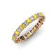 3 - Allie 3.00 mm Princess Cut Yellow Sapphire and Lab Grown Diamond Eternity Band 