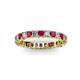 2 - Allie 3.00 mm Princess Cut Ruby and Lab Grown Diamond Eternity Band 