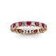 2 - Allie 3.00 mm Princess Cut Ruby and Lab Grown Diamond Eternity Band 