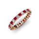 3 - Allie 3.00 mm Princess Cut Ruby and Lab Grown Diamond Eternity Band 