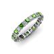 3 - Allie 3.00 mm Princess Cut Green Garnet and Lab Grown Diamond Eternity Band 