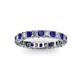 2 - Allie 3.00 mm Princess Cut Blue Sapphire and Lab Grown Diamond Eternity Band 