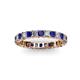 2 - Allie 3.00 mm Princess Cut Blue Sapphire and Lab Grown Diamond Eternity Band 