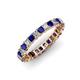 3 - Allie 3.00 mm Princess Cut Blue Sapphire and Lab Grown Diamond Eternity Band 